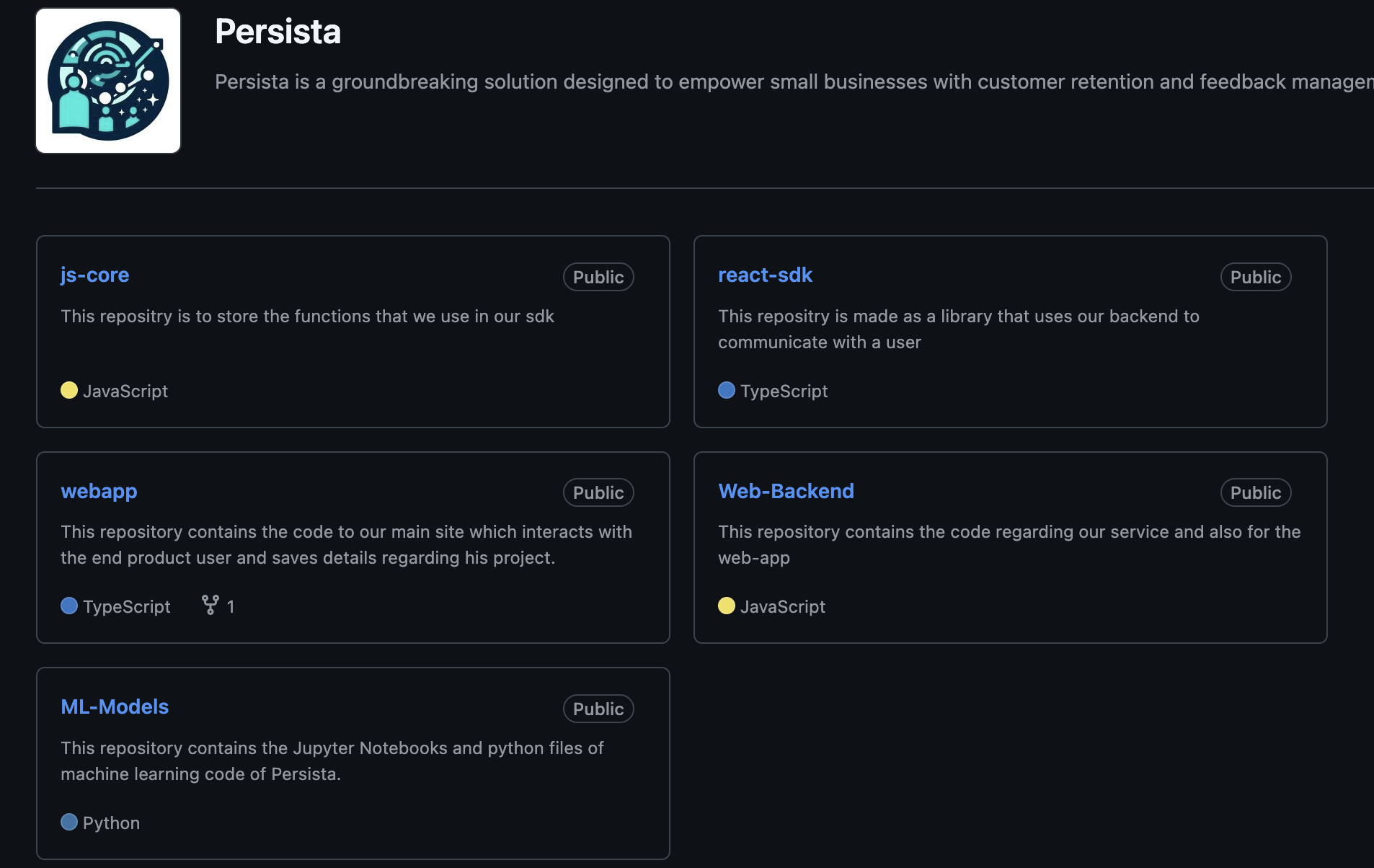 Persista project screenshot